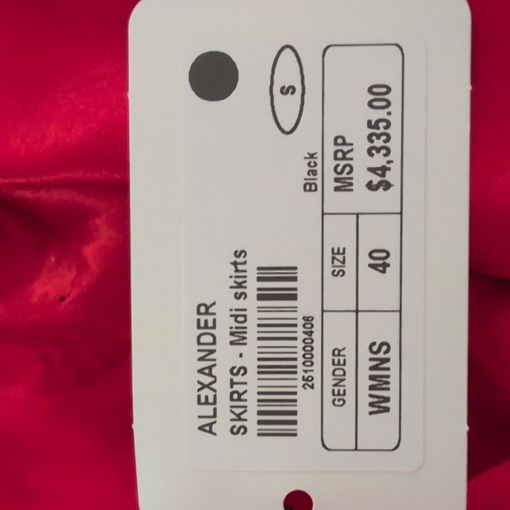 NWT Alexander McQueen Black and Red Bi Color Leather‎ Skirt from 2020 Collection - Picture 10 of 14